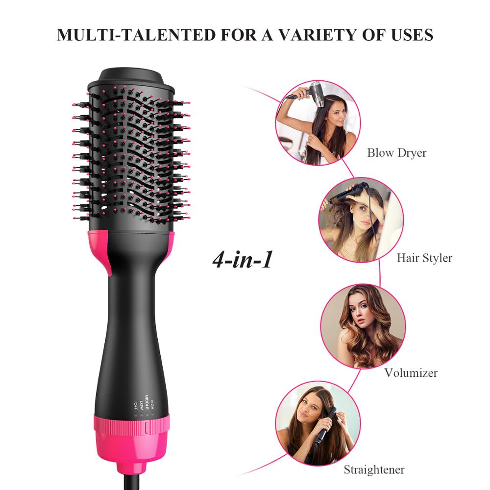 Pro One Step Hair Dryer Hair Comb Brush Volumizer Hair Straightener Hot Air Curling Iron Rotating Hair Rollers Straightening Irons