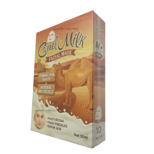 10Pcs Camel Milk Facial Mask Sheet Anti Freckle Firming Skin Deep Hydration Brightening Face Mask