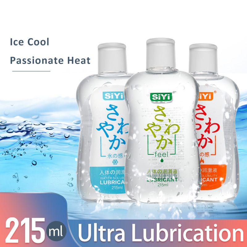 215ML Water-based Body Lubricant Heat Ice Skin-Friendly Lubricant for Sex Vaginal Anal Sex Products, Travel-Size Portable Pack