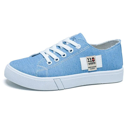 New Arrivals Women's canvas shoes Flats sneakers breathable and anti-slip classic sports shoes blue