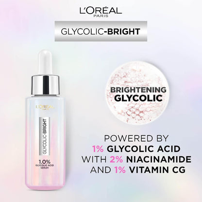 【Discounted】L'Oreal Paris GLYCOLIC BRIGHT SERUM 15ML