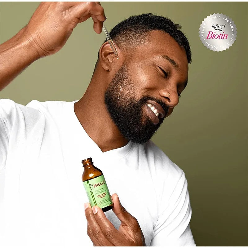 Hair Growth Essential Oil Rosemary Mint Hair Strengthening Oil Nourishing Treatment for Split Ends and Dry Mielle Organics Hair