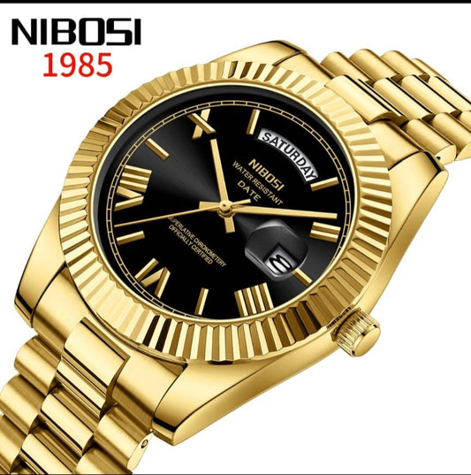 Gold Strap Quartz Watch for Men