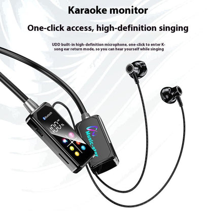 Sports Earphones Two Ears in-ear Wireless Bluetooth Earpods Neckband Earphones Earbuds Ultra-Long Standby Ear Return Monitoring Card Plug-in Noise Reduction Comfortable And Stylish High Quality