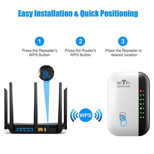Upgraded Version 300Mbps Wireless WIFI Repeater 2.4G Booster Router WiFi Range Extender With network cable Wi-Fi Signal Amplifier 802.11N Network Card Adapter For PC 7 Status Light Wireless Repeater