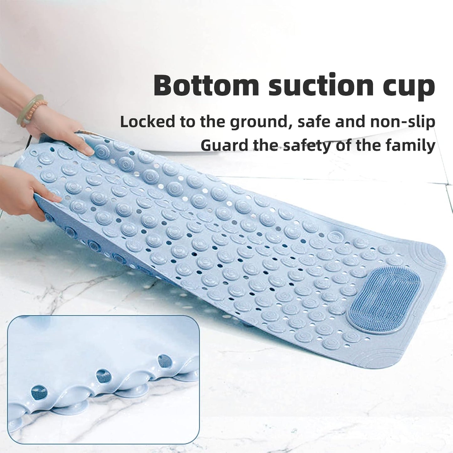 Bath Tub Mat Shower Mat Non Slip Bathtub Mats with Suction Cups Bath Mat for Tub Bathroom Mats Machine Washable