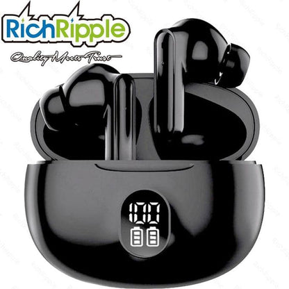 RichRipple New GT11 TWS Wireless Earphone Sports Earphods Digital LED Display Stereo Earphones with Mic 5.3 Bluetooth Type-C