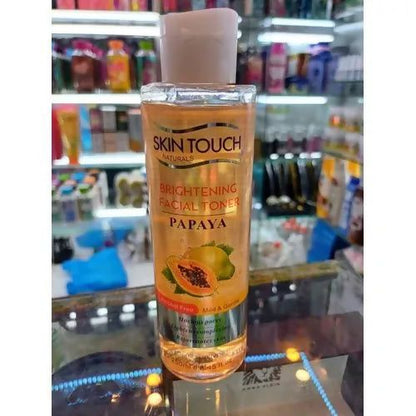 3 Packs Skin Touch Papaya Facial Toner Alcohol-free Twith Tumeric Extract For All Skin Types Softer Smoother Hydrated Complexion Skin Touch Naturals Brightening Facial Toner , 250ml X 3