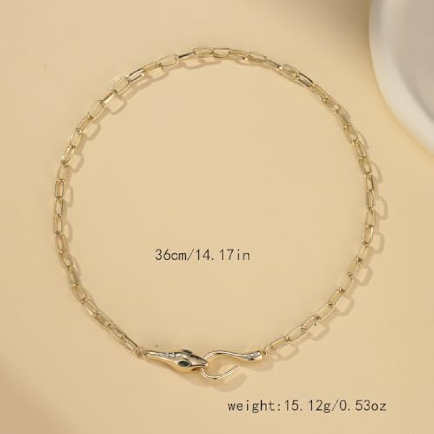 UPHUI Ladies' Golden Snake Necklace Silver Snake Pendant Necklace Layered Serpentine Necklace Square Crystal Haoshi Ladies' Serpentine Gold Necklace Fashion Necklace Exquisite Snake Jewelry