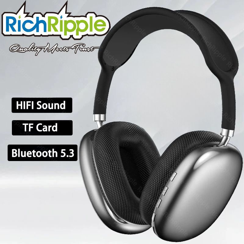 RichRipple P9 Air Max Wireless Bluetooth Headphones Sports Gaming Wireless Headset Noise Reduction Earphone With Microphone Supports TF