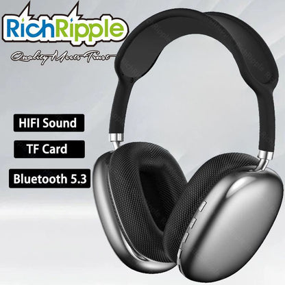 RichRipple P9 Air Max Wireless Bluetooth Headphones Sports Gaming Wireless Headset Noise Reduction Earphone With Microphone Supports TF