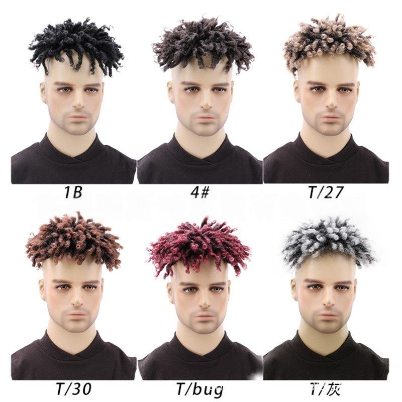 Synthetic Fiber Short Dreadlocks Toupee for Low-Maintenance Styles | Reggae Braid Top & Natural Edge Design (Black, 3-Inch, Quick Install, Lightweight, Secure Fit)