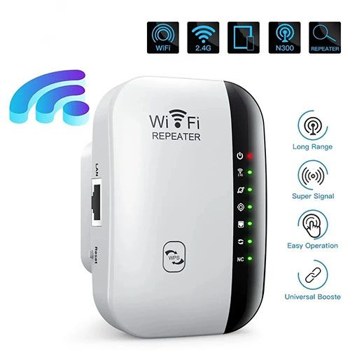 Upgraded Version 300Mbps Wireless WIFI Repeater 2.4G Booster Router WiFi Range Extender With network cable Wi-Fi Signal Amplifier 802.11N Network Card Adapter For PC 7 Status Light Wireless Repeater