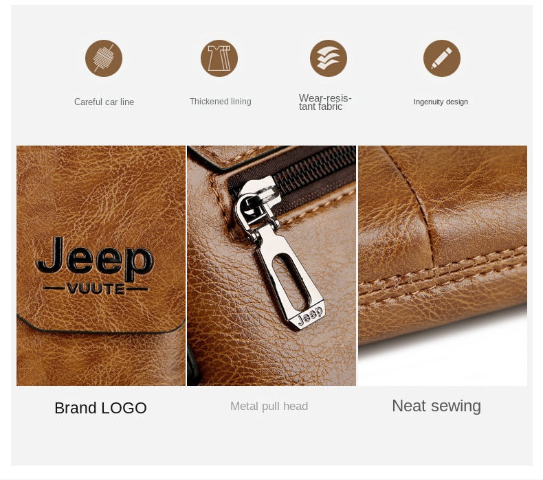 Men PU leather single shoulder bag fashion shoulder bag business bag men's crossbody bag business cross-body sling bag