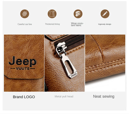 Men PU leather single shoulder bag fashion shoulder bag business bag men's crossbody bag business cross-body sling bag