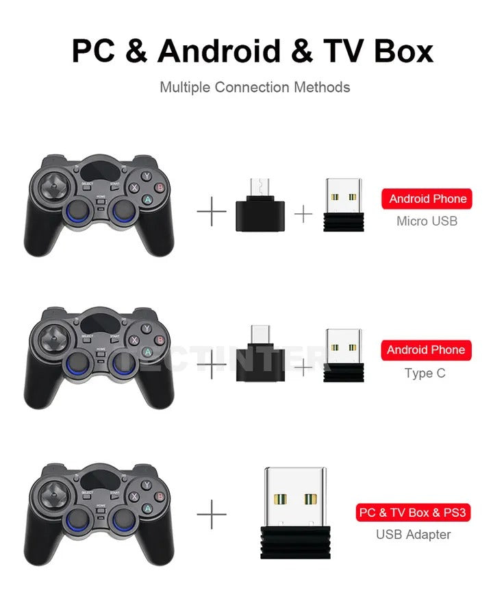 850 wireless game handle, Bluetooth compatible 2.4 G controller game joystick, with receiver TV computer handle, flexible operation and game experience