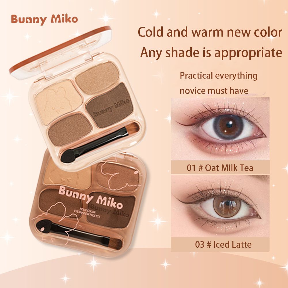 Rabbit Witch Sweet Fun Party eye shadow quad Pearlescent Matte Large Ground color eye shadow Plate Student Fair Price Makeup