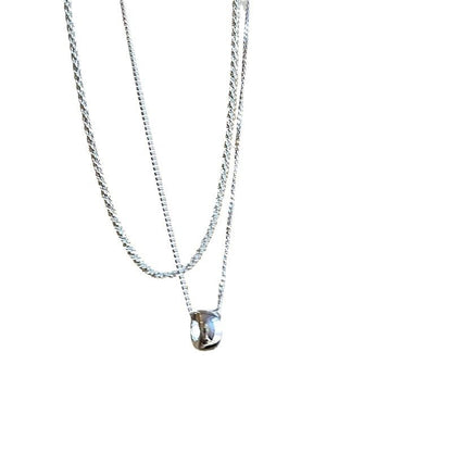 Double-Layer Sparkling Chain Women's Autumn And Winter Matching Necklace Sweater Chain Fashionable And Stylish Long Accessories