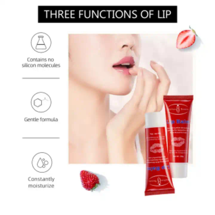 Lip Balm Moisturizing Emollient Strawberry Extract Flavor - Aichun Beauty