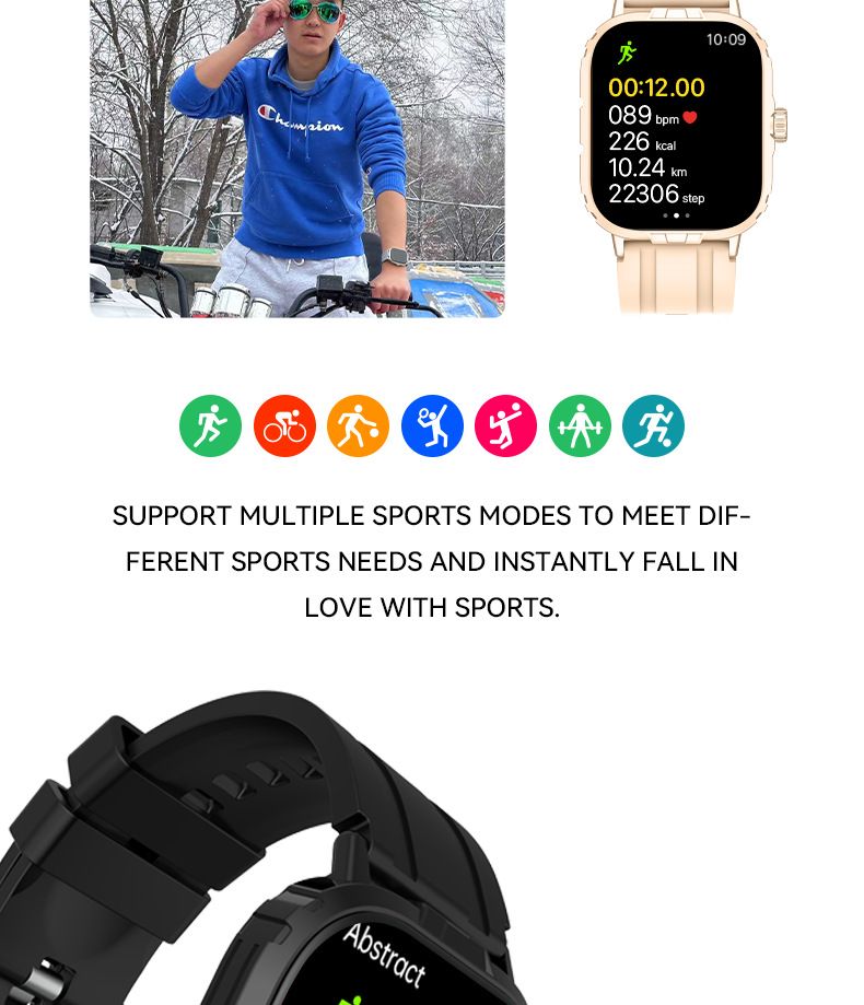 New Smart Watch Bluetooth Call Men And Women Outdoor Sports Smartwatch Digital Watch Heart Rate Blood Pressure Monitoring Fitness Bracelet Multiple Sports Modes