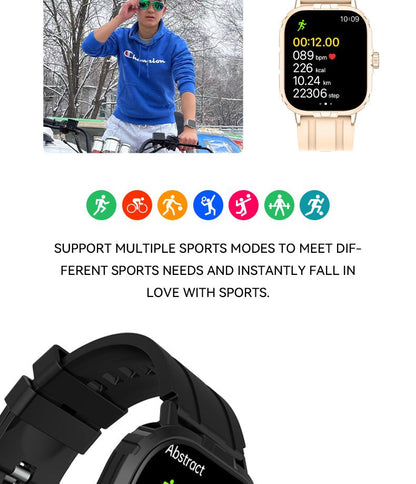 New Smart Watch Bluetooth Call Men And Women Outdoor Sports Smartwatch Digital Watch Heart Rate Blood Pressure Monitoring Fitness Bracelet Multiple Sports Modes