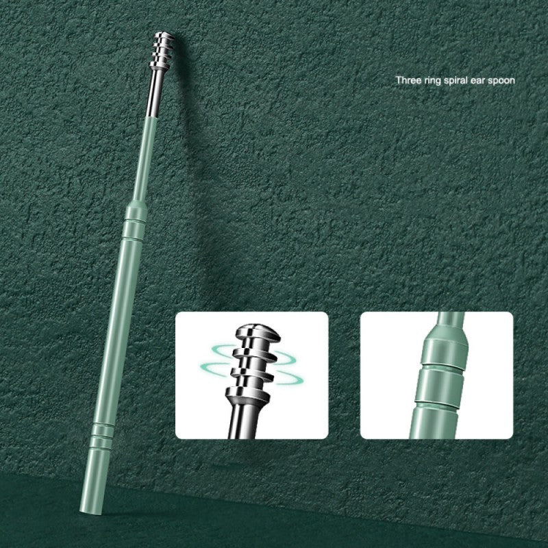 6Pcs Ear-digging artifact stainless steel ear-digging spoon ear-picking tool ear-digging spoon-digging ear cleaner earpick