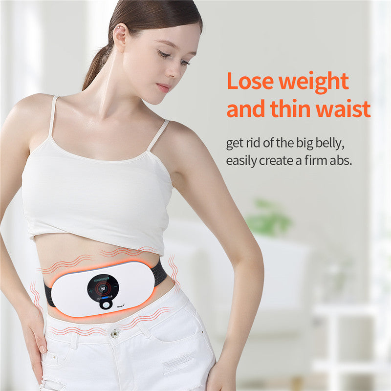 EMS Heating Electric Body Slimming Massager Slimming Belt Fat Burning Abdominal Massage Back Buttock Legs Massager Beauty Health Machine Weight Loss Device Electric Acupuncture Vibration Massager