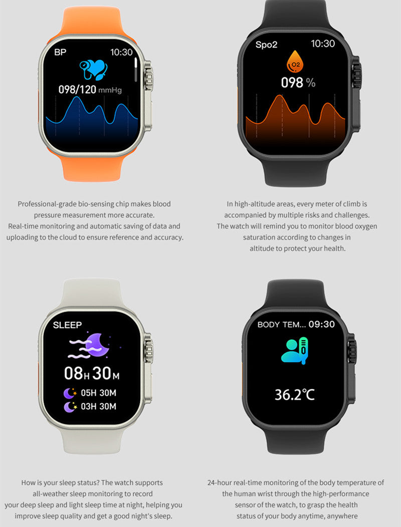 RichRipple Smart Watch T500 Ultra Men Women Series 8 Bluetooth Call Blood Oxygen Monitor Life Waterproof NFC Smartwatch For Apple IOS