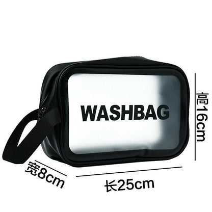 Fashionable Waterproof Cosmetic Portable Storage Bag Travel Wash Bag waterproof toiletry bag Transparent Frosted PVC Cosmetic Bag Beauty Case Storage Bag Zipper Makeup Organizer