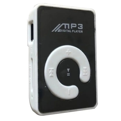 Mini MP3 Portable Mirror Clip MP3 Player Music Media Support SD TF Card Fashion HiFi MP3 Outdoor Sports Clip Sports Walkman Music