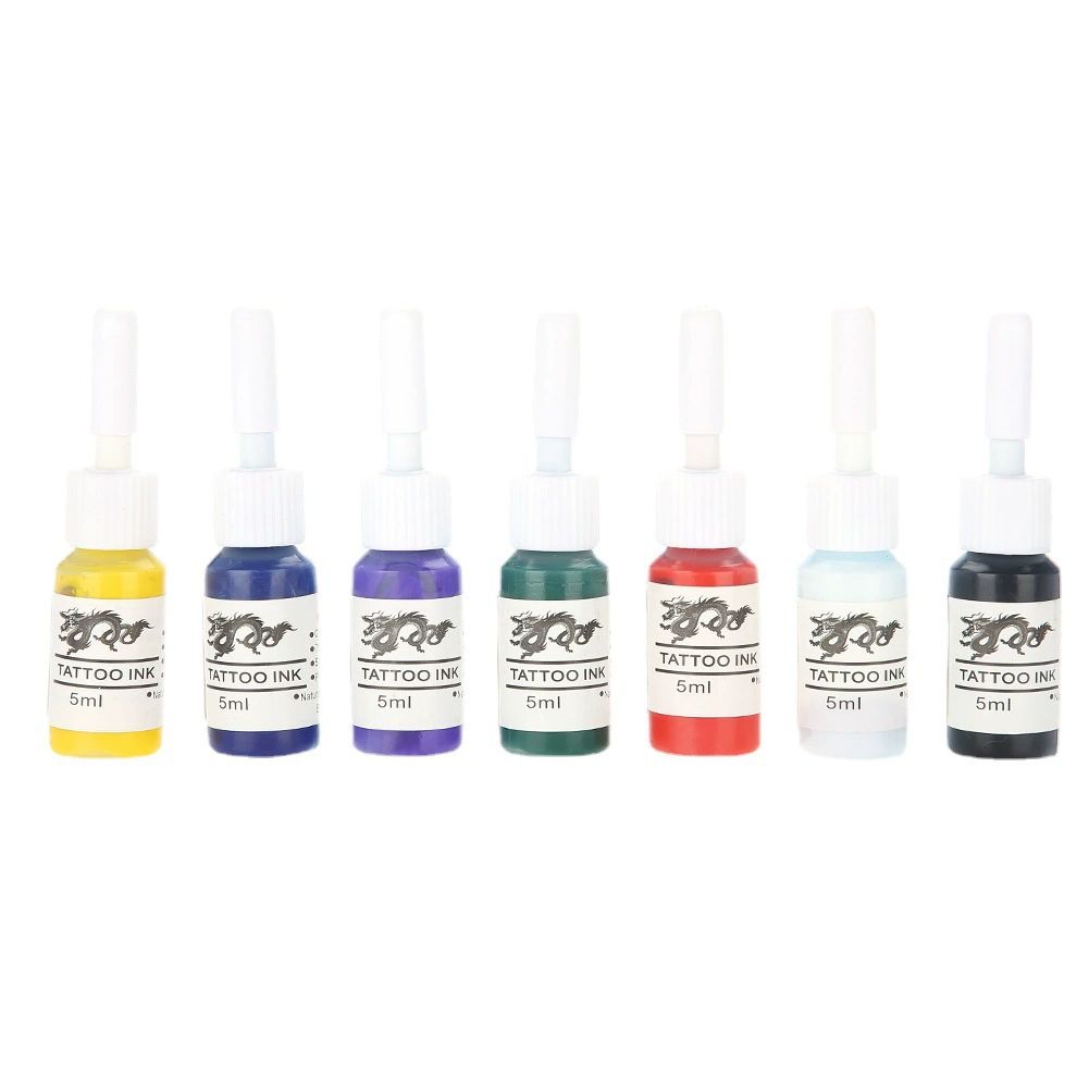 8 bottles 5ml Practice Pigment, Panda, Tattoo & Permanent Makeup, Plant Ink Set