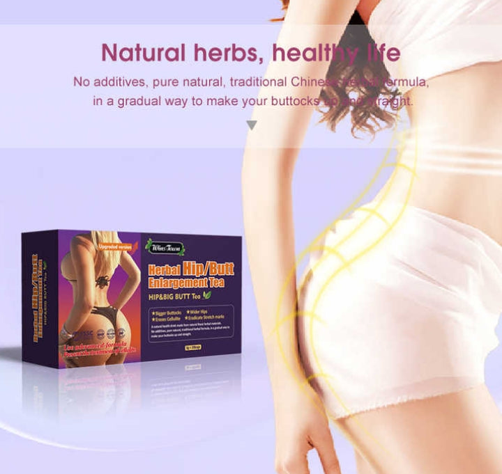 Wins Town Herbal Hip and Big Butt Tea, Mention Buttocks Herbal Supplements, Enhancement Firming and attractive, 30 Tea Bags