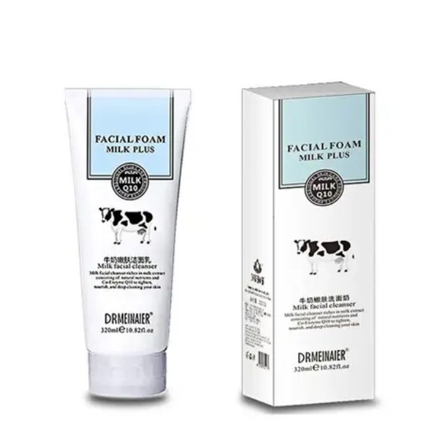 Dr. Meinaier Facial Form Milk Plus Cleanser with Natural Ingredients Co-Enzyme Q10 to Tighten nourish deep cleanse Skin