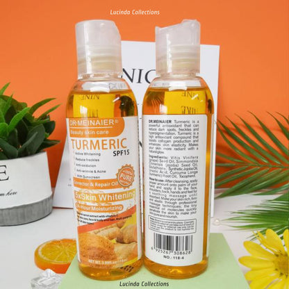 DR MEINAIER Turmeric Corrector & Repair Oil Moisturizing Whitening Sunscreen SPF 15 for Skin Face Body & Hair - Dr. Meinaier