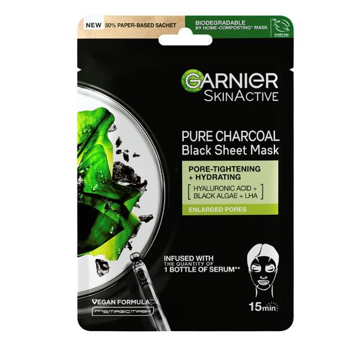 【Discounted】Garnier SkinActive Pure Charcoal Tissue Face Mask Black Algae