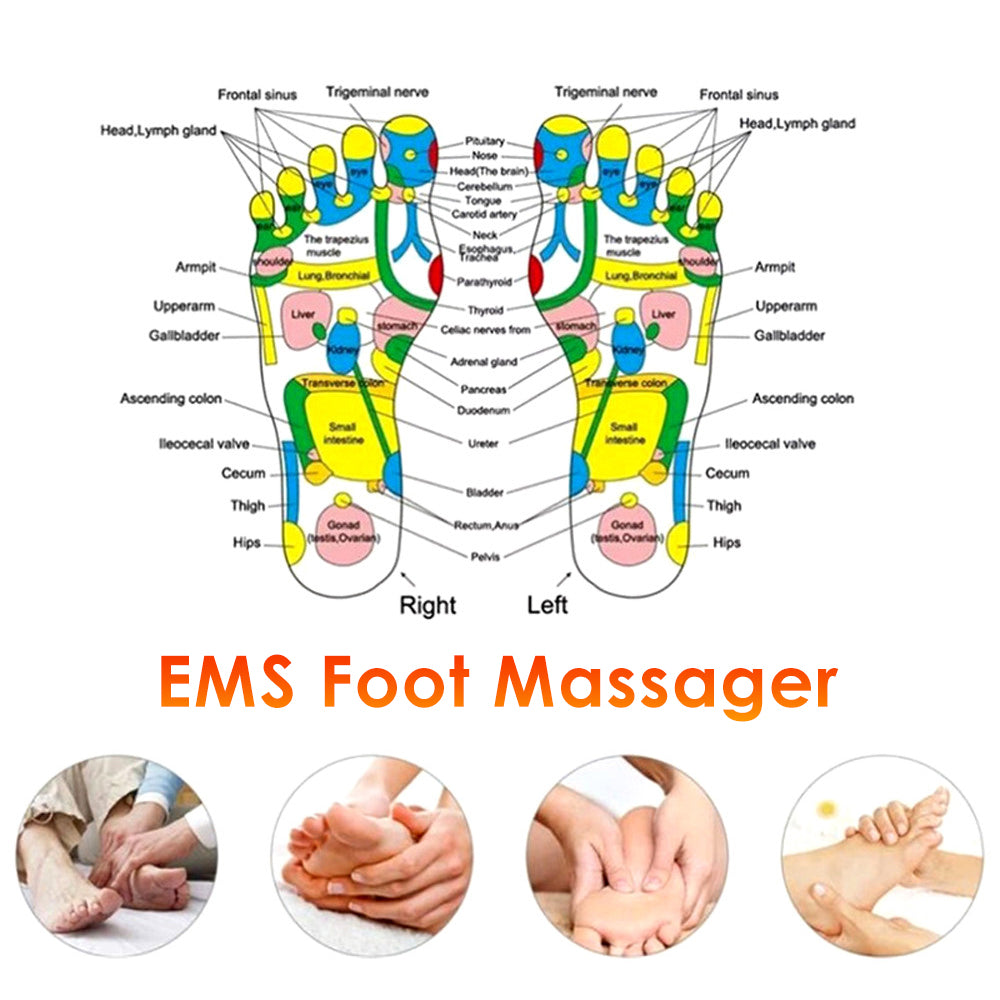 EMS Foot Massager Pad Electric TENS Fisioterapia Mat Massageador Peds Muscular Health Care Relaxation Massager Improve Blood Circulation