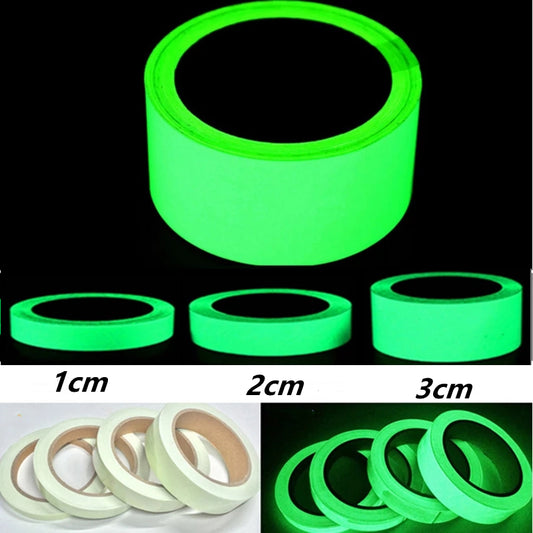 2CM*3M Home Fluorescent Tape Luminous Night Lighting Self-adhesive Glow Tape Security Stage Decorative Tape Warning Stickers