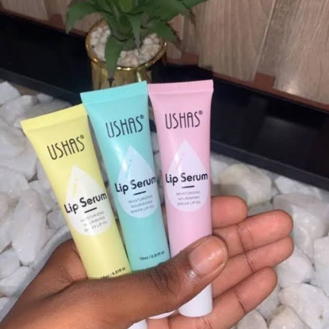 3Pcs Ushas Lip Serum Lip Hydrating Treatment Moisturizing Lip Care Serum Reduce Dryness Lip Lines Lip Enhancer For Fuller Lips Nourishing Sheer Lip Oil