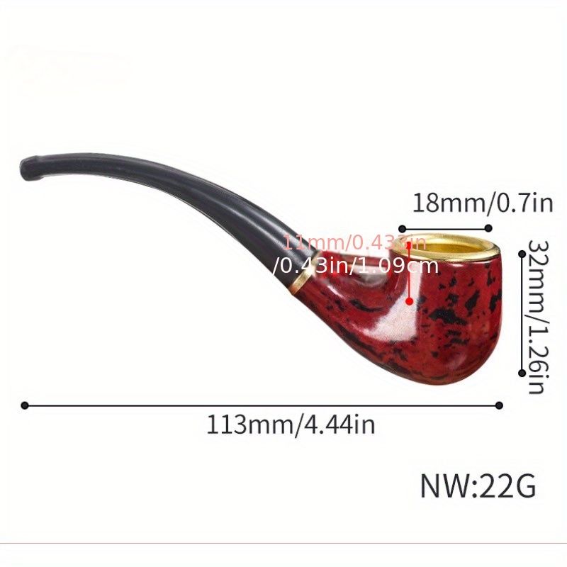 New Tobacco Pipe Resin Bent Pipe Cigarette Filter Handheld Cigar Tobacco Pipe Smoker Tool Mini Curved Smoke Beginner Smoking