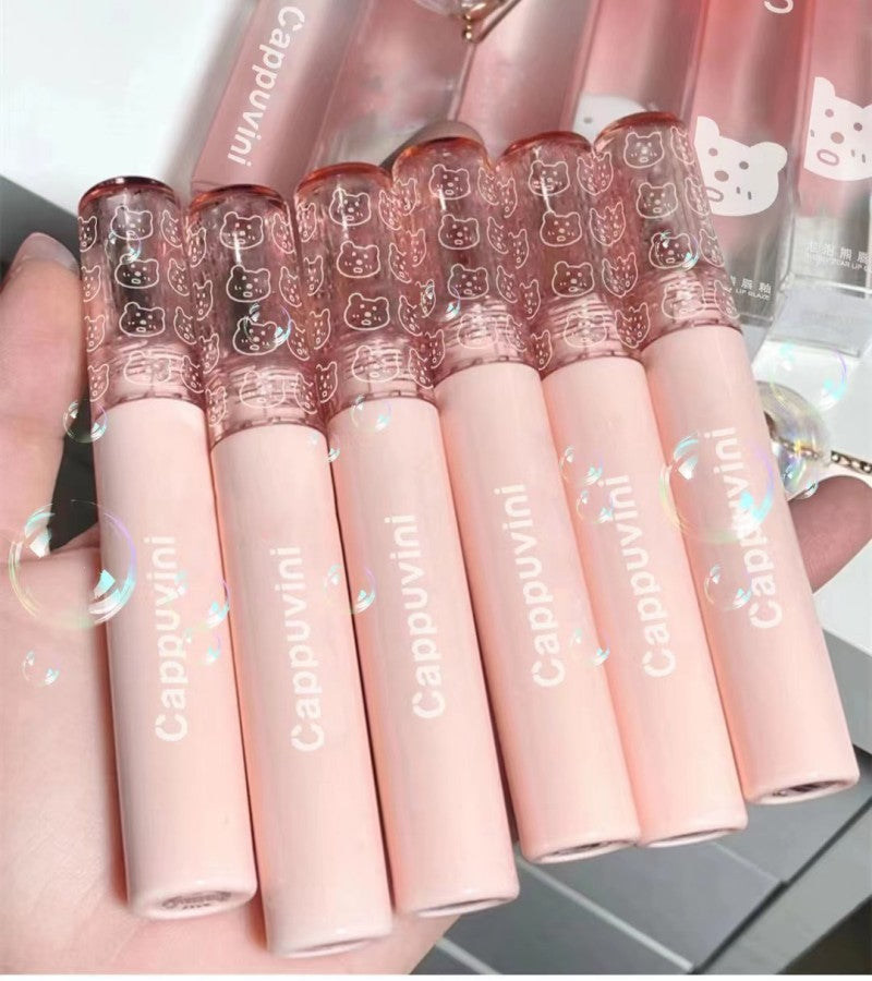 Cappuvini New Arrival Lipstick Lipstick Lip Makeup Lipstick Bubble lip glaze Mirror gloss glass lip glaze Student Lip Color Lipstick Liquid Lipstick