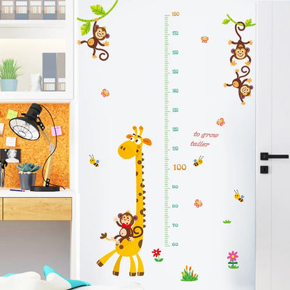 Large Jungle Animals Wall Stickers for Kids Rooms Boys Room Bedroom Decoration Forest Wallpaper Posters Vinyl Nordic Home Decor