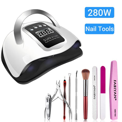 [Free Gift]280W SUN X11 UV LED Nail Lamp Nail Dryers for Drying Nails Gel Polish With Motion Sensing Professional UV Lamp For Manicure Salon GO HOME
