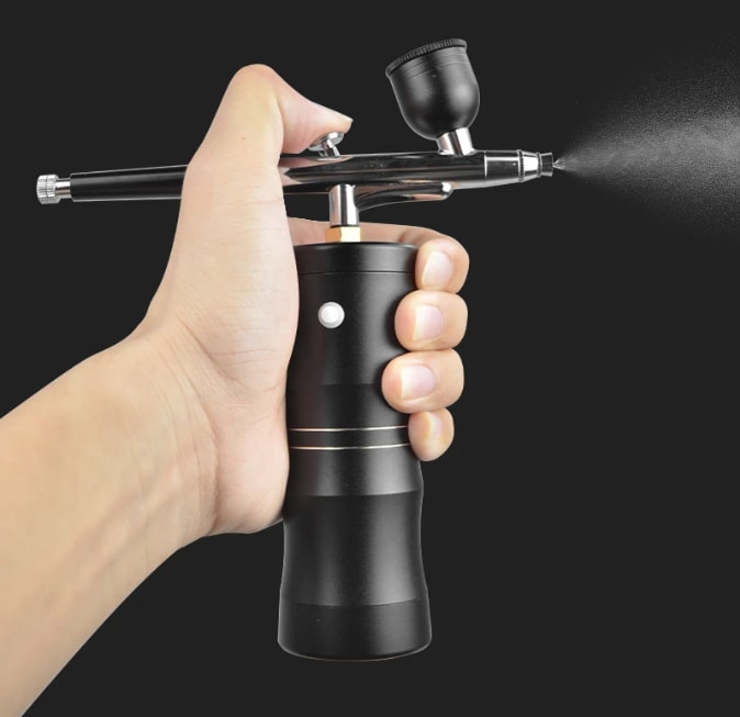New Arrival Oxygen Injector Mini Air Compressor Kit Air-Brush Paint Spray Gun Airbrush For Nano Fog Mist Sprayer Art Makeup USB Rechargeable