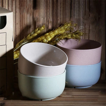 Household 4pcs Bowl Wheat Straw Environmental Protection Bowl Dinner plate Noodle Kitchen & Dining room appliances Plates