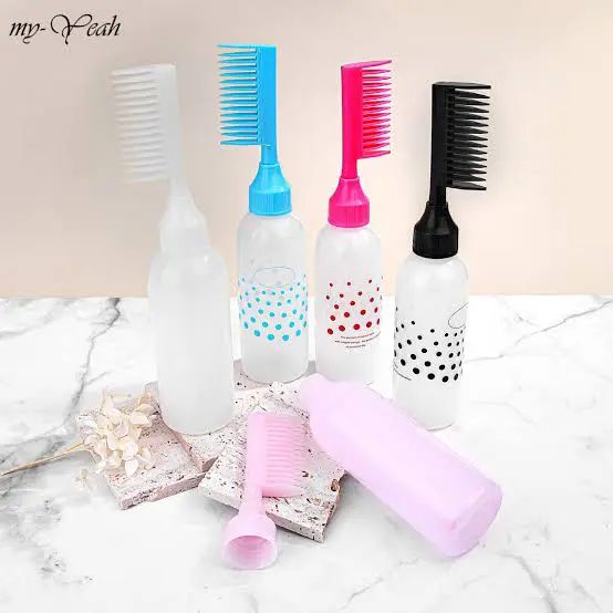 1 Piece Hair Dye Applicator Bottles with Brush for Hair Oil Spray Bottle For Hair Dyeing Shampoo Hairdressing Coloring Tools