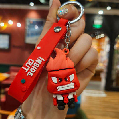Fun Cute New Inside Out Keychain Pendant Inside Out Cartoon Car Keychain Ring Small Gift