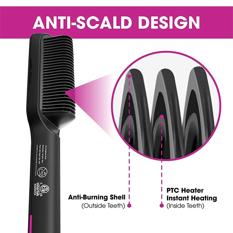 Hot Comb Hair straightener comb Hair Curler Hair crimper fast Heating not hurt Hair Straight Hair Curling rambut Anti-Scalding Styling Tool Straightening Brush