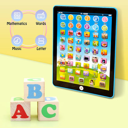 Kids Learning Pad/Tablet Interactive Toddler Toys with Words Numbers Alphabets Music Electronic Educational Toy for Preschool Boys & Girls 3-8 Years Old