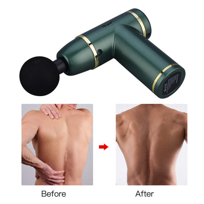 Fascia Gun Electric Massager Gun 8-speed Adjustment 4 Replacement Head Portable Whole Body Relaxation Muscle Massage Gun Mini Portable Electric Deep Tissue Percussion Massager for Pain Relief