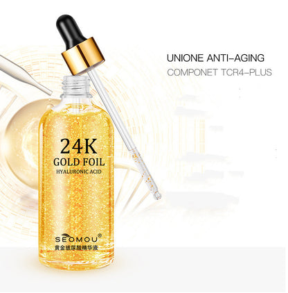 24k Gold Foil Essence Serum, Moisturizing Anti-Aging Anti-Redness , Face Skin Serum Nicotinamide